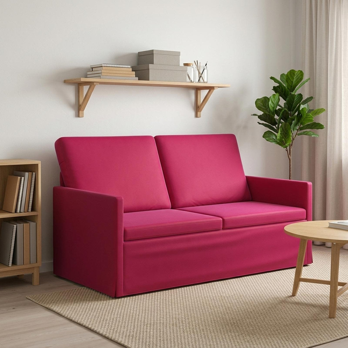 vidaXL 2-zits bank Wijnrood 150 x 81 x 82 cm fluweel