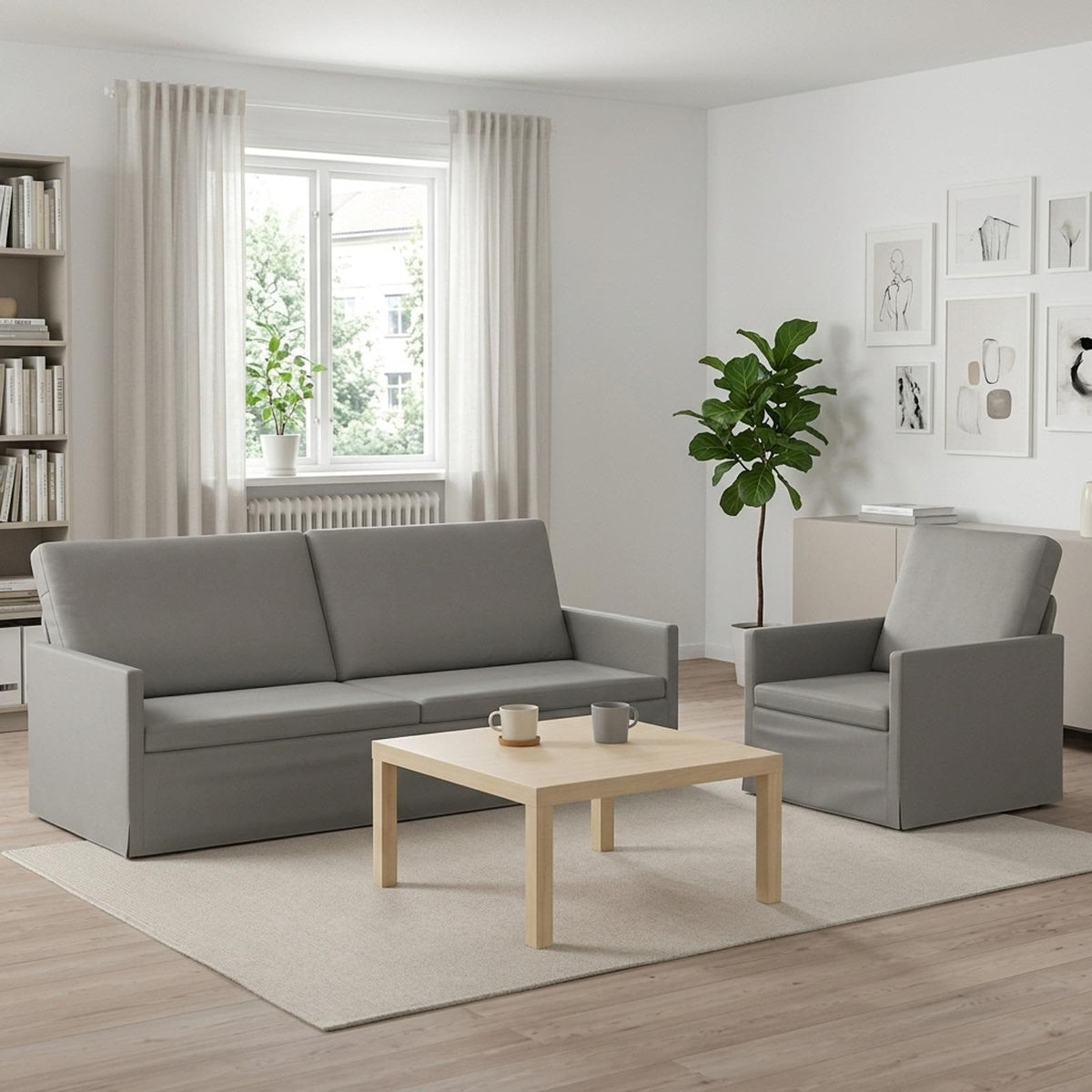 Bankstel 2 pcs Lichtgrijs fluweel is nu te koop bij PeponiXL, paradijselijk wonen!