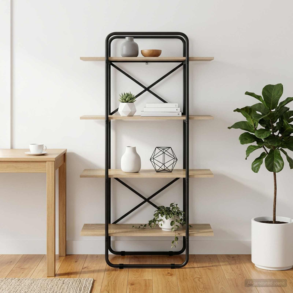 Boekenrek 4-laags 60 x 35 x 140 cm PB Sonoma Eiken is nu te koop bij PeponiXL, paradijselijk wonen!