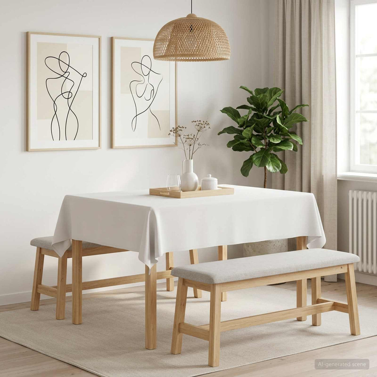 Tafelkleed 5 st Rechthoekig Wit 110 x 140 cm Polyester is nu te koop bij PeponiXL, paradijselijk wonen!