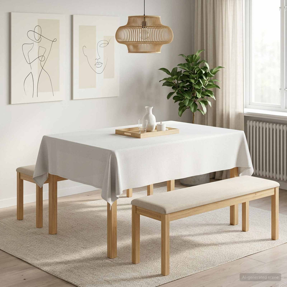 Tafelkleed Rechthoekig Wit 110 x 140 cm is nu te koop bij PeponiXL, paradijselijk wonen!