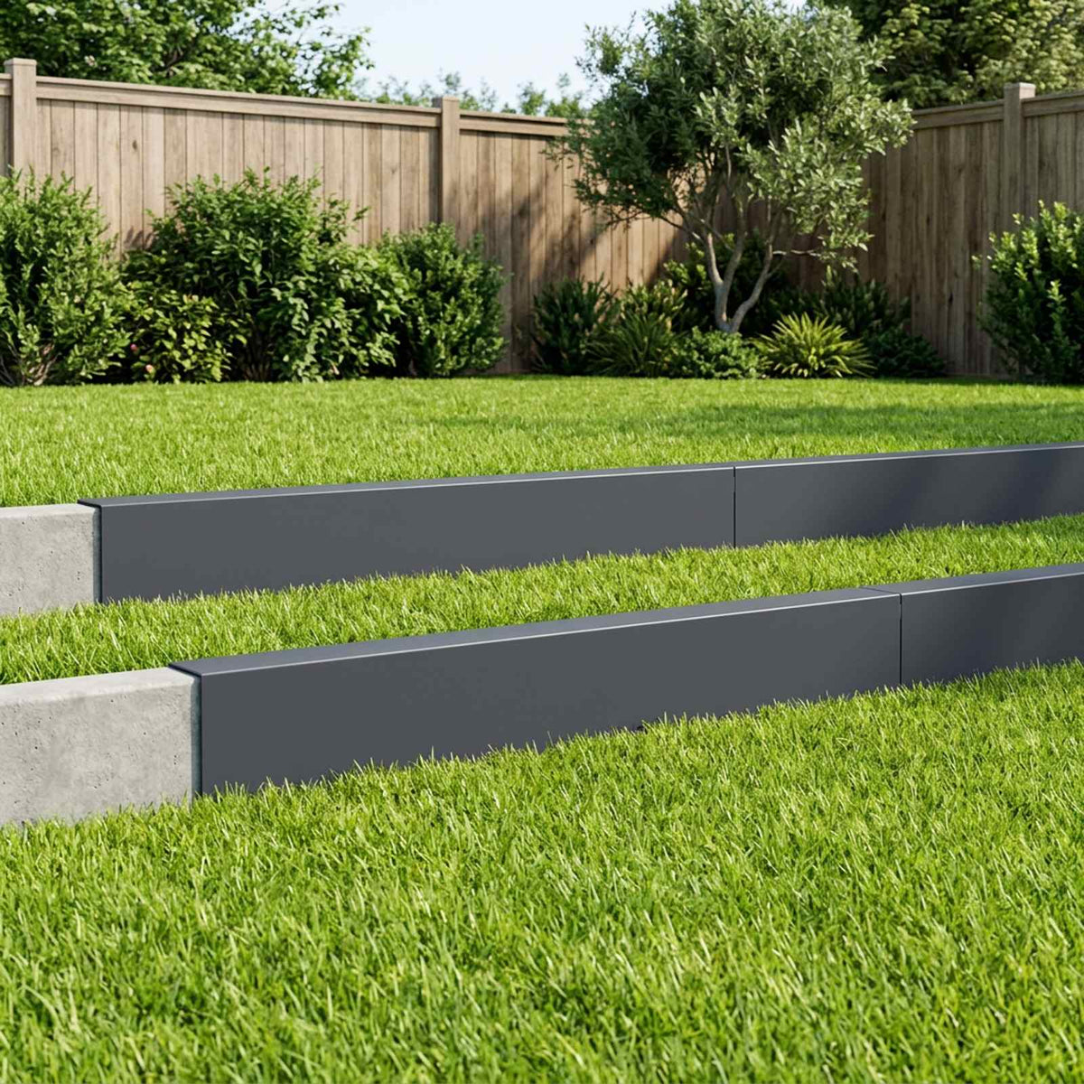 Afdekprofiel voor tuinafboording 10 st 100 x 10 x 15 cm Staal is nu te koop bij PeponiXL, paradijselijk wonen!