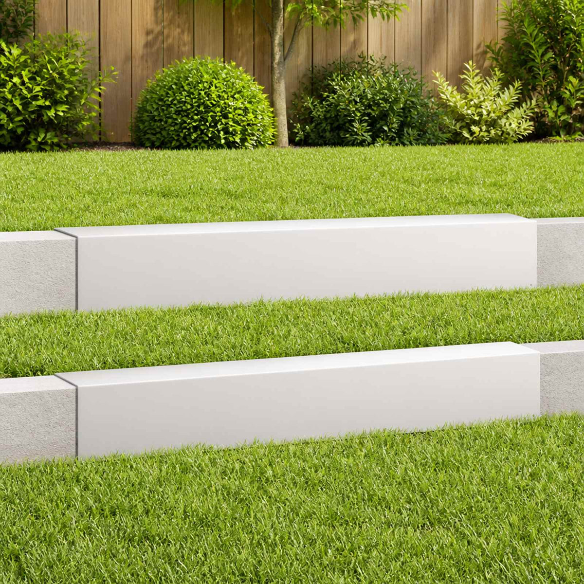 Afdekprofiel voor tuinafboording 2 st 100 x 20 x 15 cm Staal is nu te koop bij PeponiXL, paradijselijk wonen!