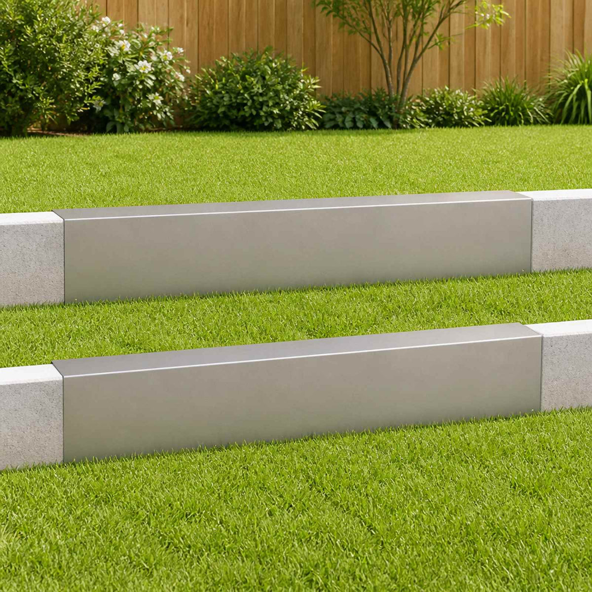 Afdekprofiel voor tuinafboording 2 st 100 x 20 x 15 cm is nu te koop bij PeponiXL, paradijselijk wonen!