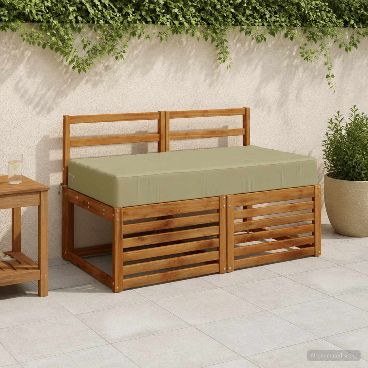 vidaXL Zitkussen SOEST 100% Polyester Lichtgroen 120 x 80 x 15 cm