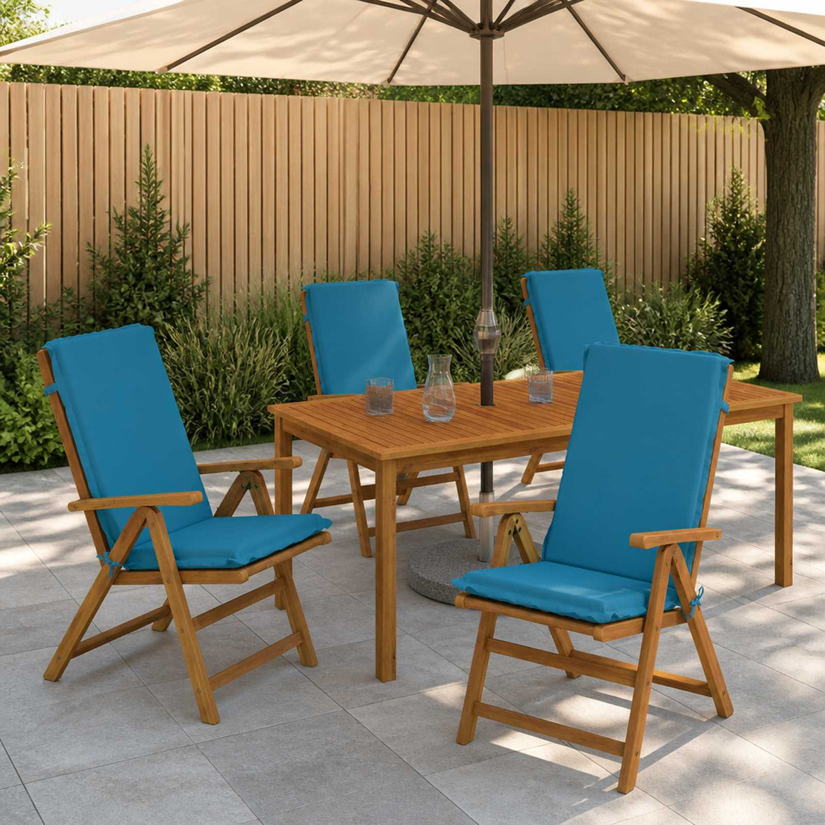 vidaXL 4-Delige Hoog Rug Bhair Kussens GEMERT 4 pcs 100% Polyester