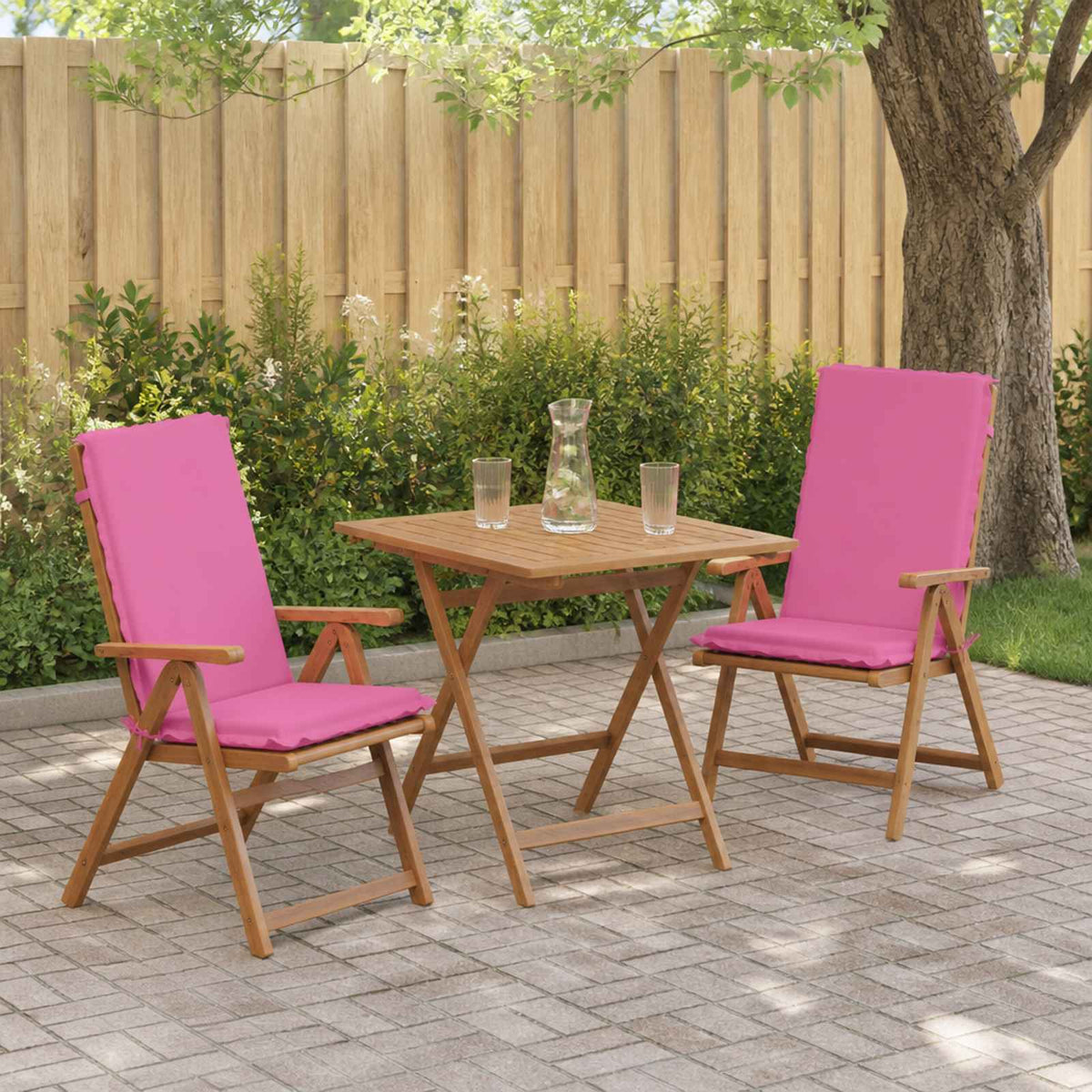 Kussen voor stoel met hoge rug GEMERT 2 st 100% Polyester Roze is nu te koop bij PeponiXL, paradijselijk wonen!