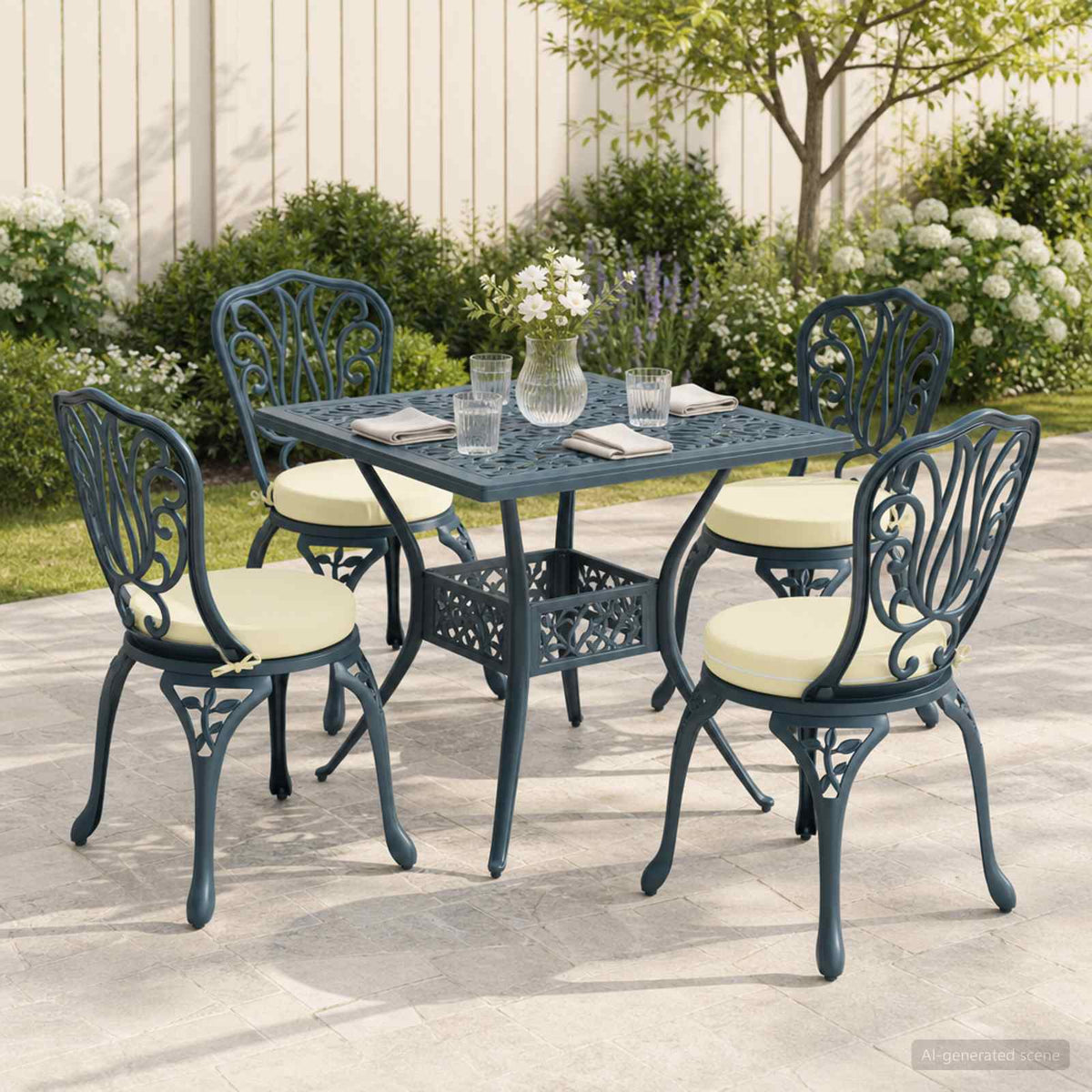 4-Piece Zitkussens SOEST 4 st 100% Polyester Crèmekleurig is nu te koop bij PeponiXL, paradijselijk wonen!