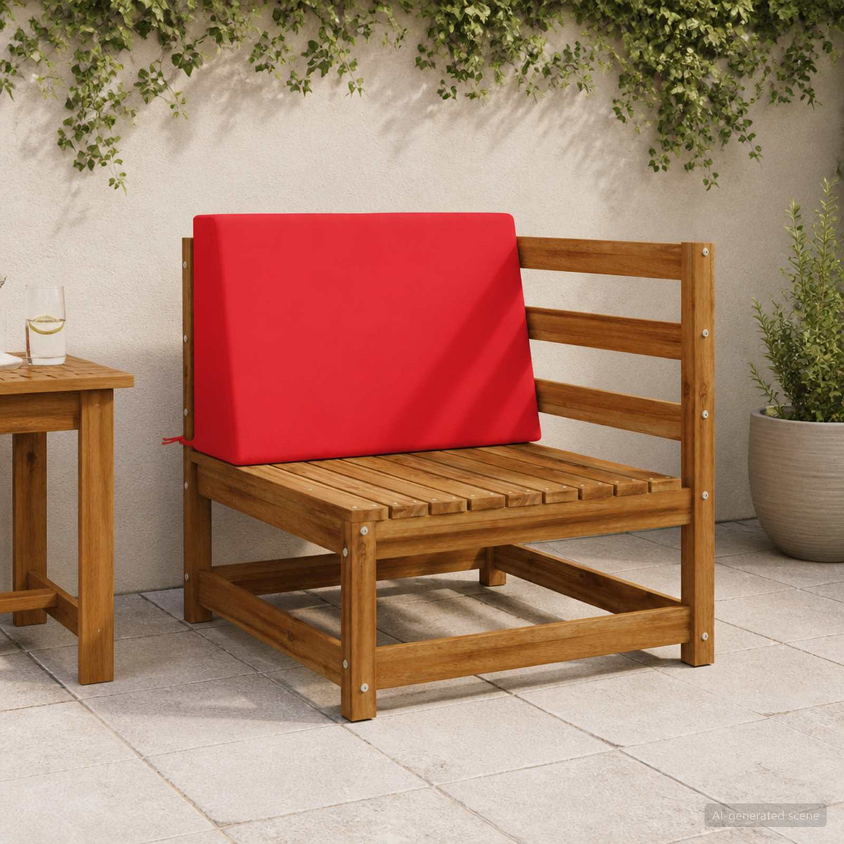 Rugkussen SOEST 100% Polyester Rood 60 x 20 x 40 cm is nu te koop bij PeponiXL, paradijselijk wonen!