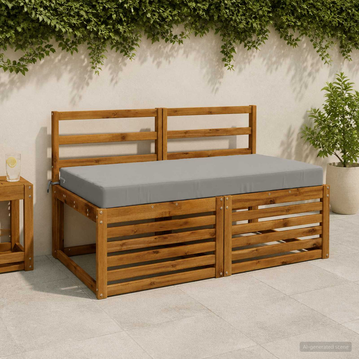 Zitkussen SOEST 100% Polyester Grijs 120 x 80 x 10 cm is nu te koop bij PeponiXL, paradijselijk wonen!