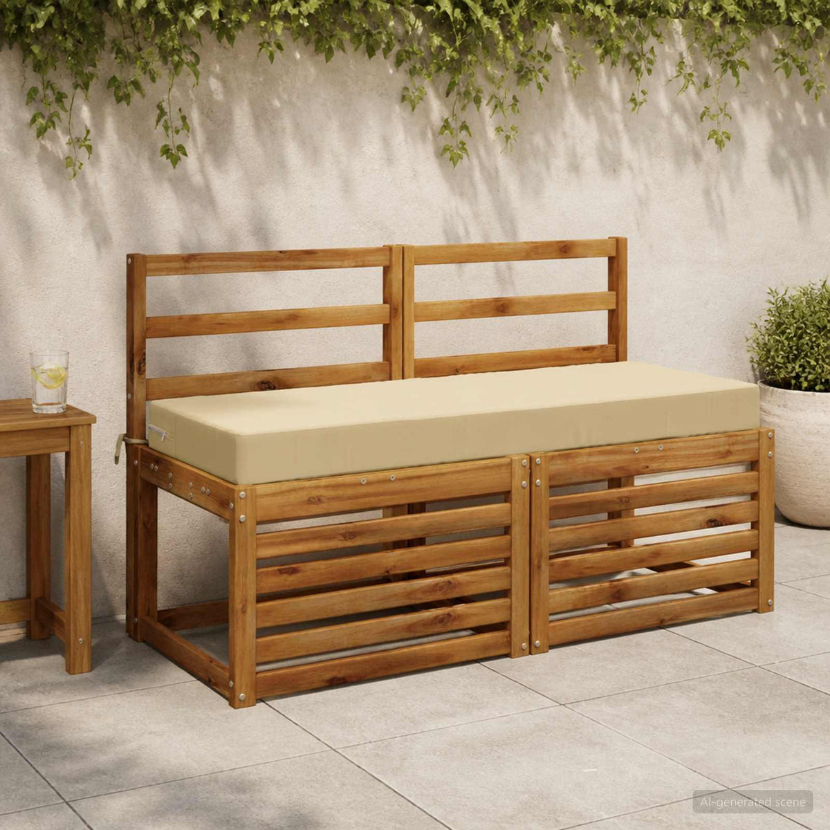 Zitkussen SOEST 100% Polyester Beige 120 x 40 x 10 cm is nu te koop bij PeponiXL, paradijselijk wonen!