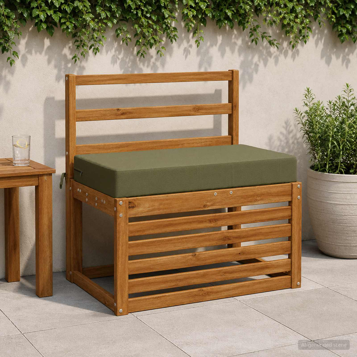 Zitkussen SOEST 100% Polyester Olijfgroen 70 x 40 x 10 cm is nu te koop bij PeponiXL, paradijselijk wonen!