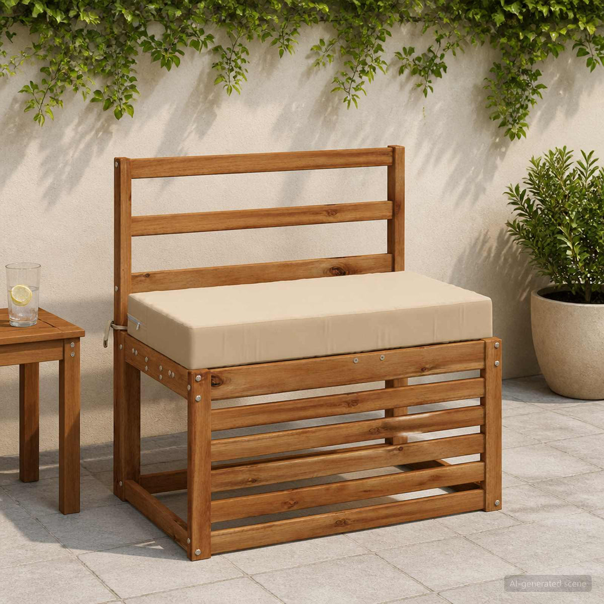 Zitkussen SOEST 100% Polyester Beige 70 x 40 x 10 cm is nu te koop bij PeponiXL, paradijselijk wonen!