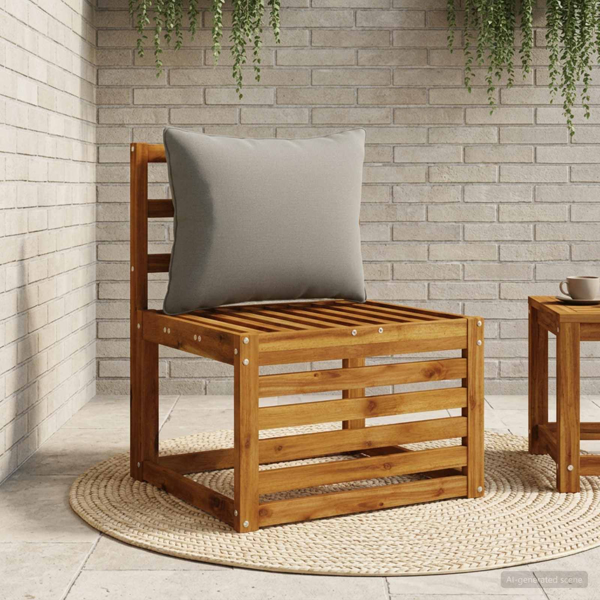 1-Delig Rugkussen PUTTEN 100% Polyester Grijs 50 x 40 x 15 cm is nu te koop bij PeponiXL, paradijselijk wonen!
