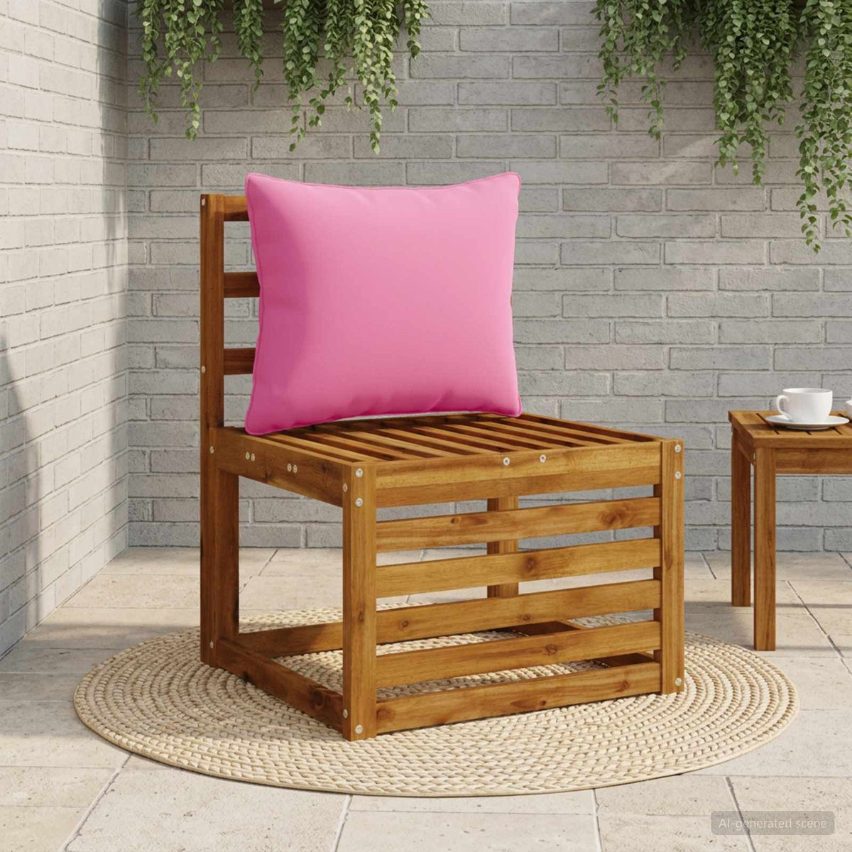 vidaXL 1-Delig Rugkussen PUTTEN 100% Polyester Roze 50 x 40 x 15 cm