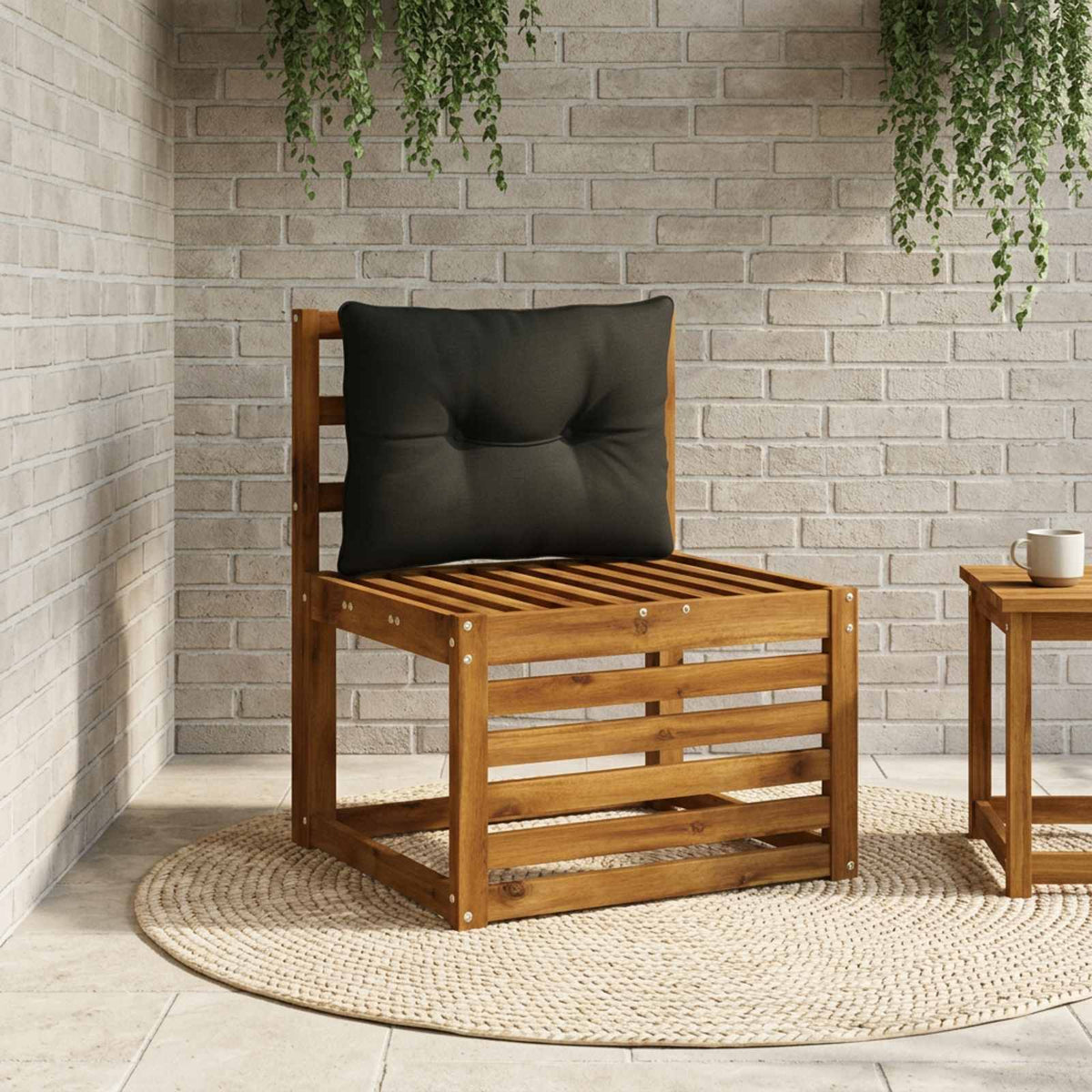 Rugkussen PUTTEN 100% Polyester Zwart 50 x 40 x 10 cm is nu te koop bij PeponiXL, paradijselijk wonen!