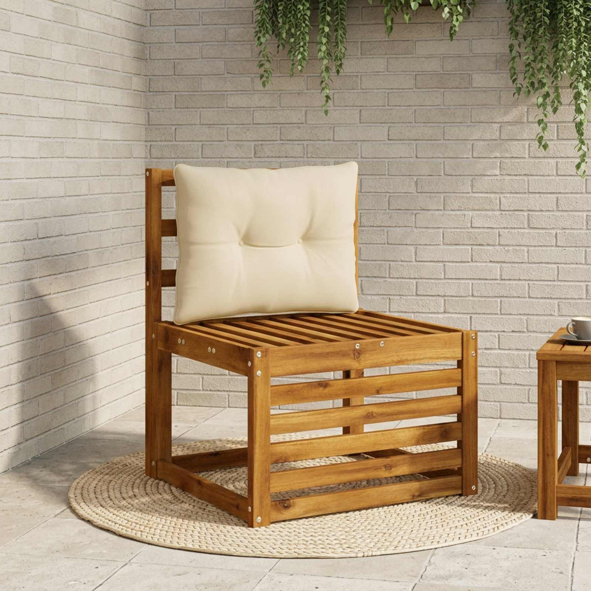 Rugkussen PUTTEN 100% Polyester Beige 60 x 40 x 10 cm is nu te koop bij PeponiXL, paradijselijk wonen!
