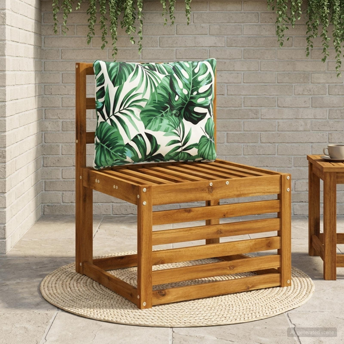 Rugkussen PUTTEN 100% Polyester Bladpatroon 60 x 40 x 10 cm is nu te koop bij PeponiXL, paradijselijk wonen!