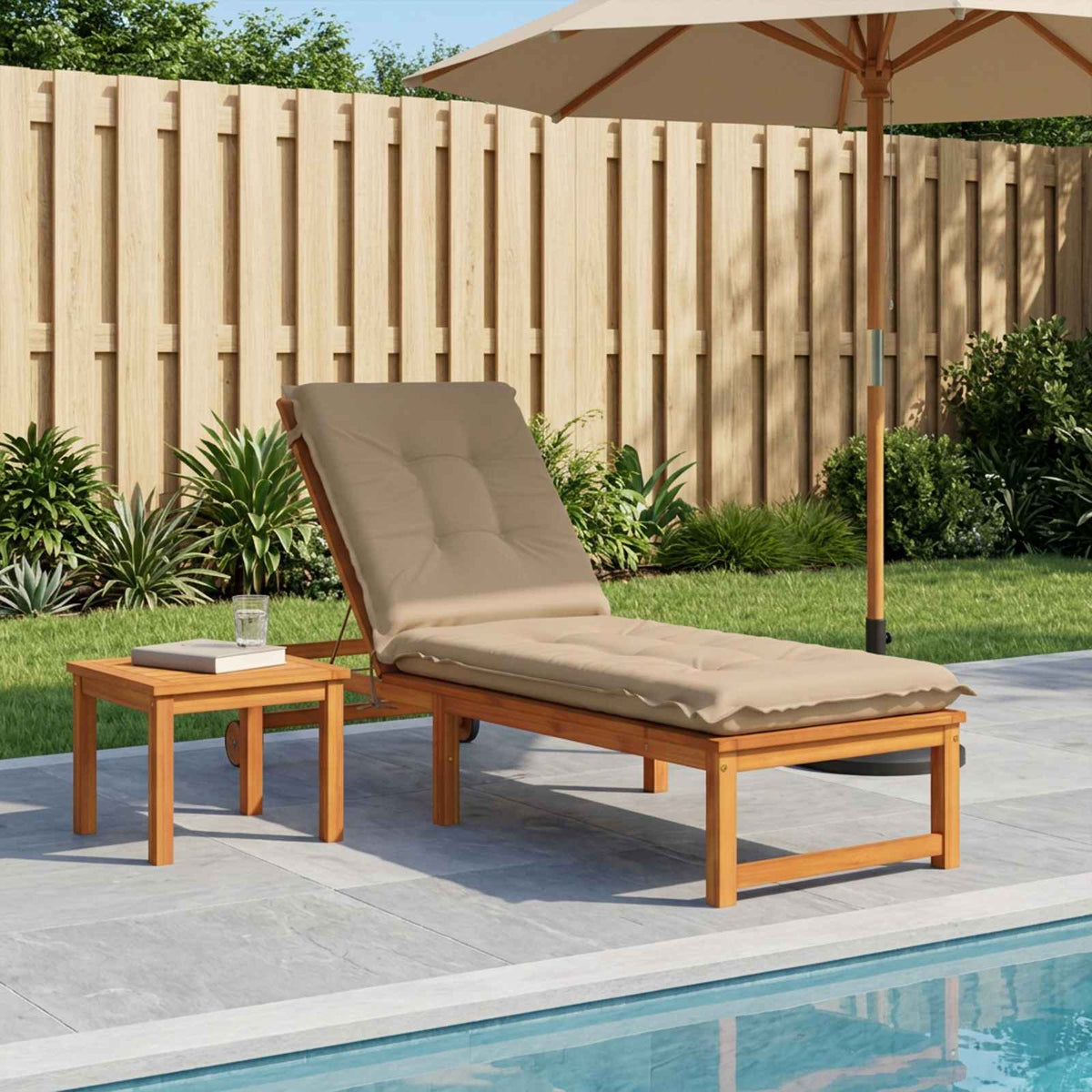 Ligstoel Kussen GEMERT 100% Polyester Zand 190 x 60 x 9 cm is nu te koop bij PeponiXL, paradijselijk wonen!