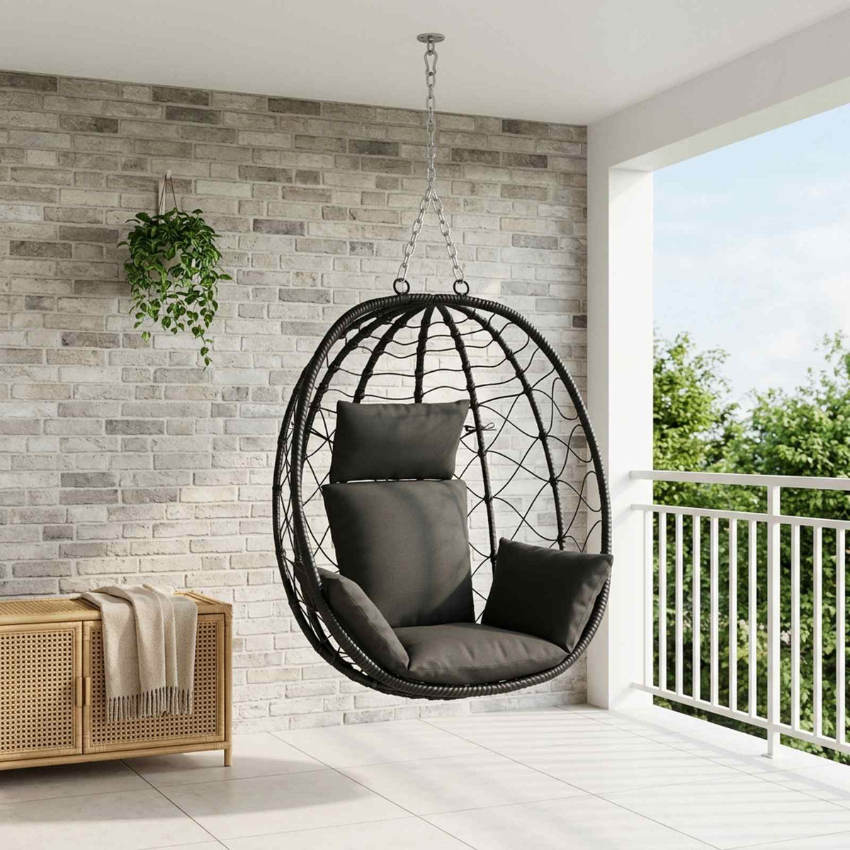 Adirondack Kussen PUTTEN 100% Polyester Zwart 60 x 145 x 10 cm is nu te koop bij PeponiXL, paradijselijk wonen!
