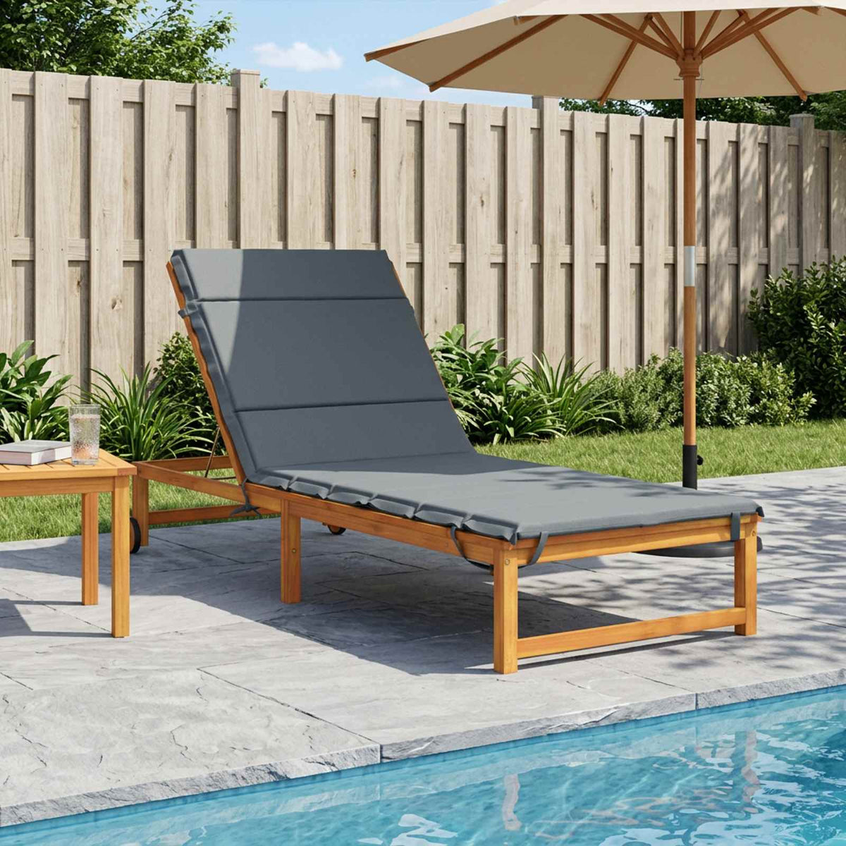 Ligstoel Kussen GEMERT 100% Polyester Blauw 200 x 80 x 3 cm is nu te koop bij PeponiXL, paradijselijk wonen!