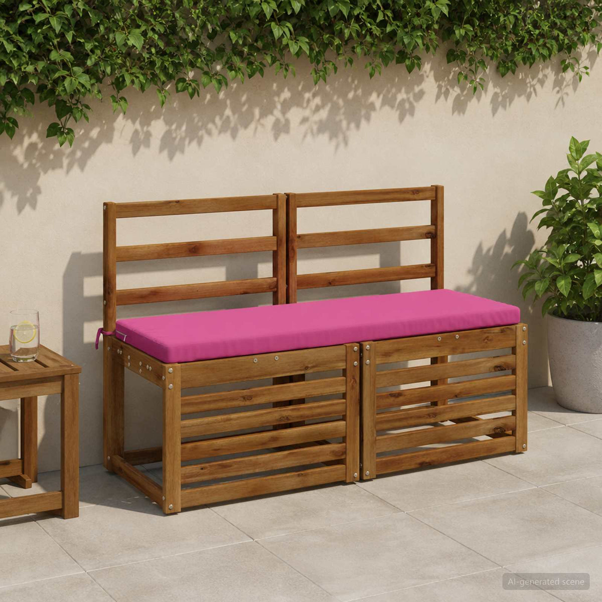 vidaXL Bankkussen SOEST 100% Polyester Roze 110 x 40 x 5 cm