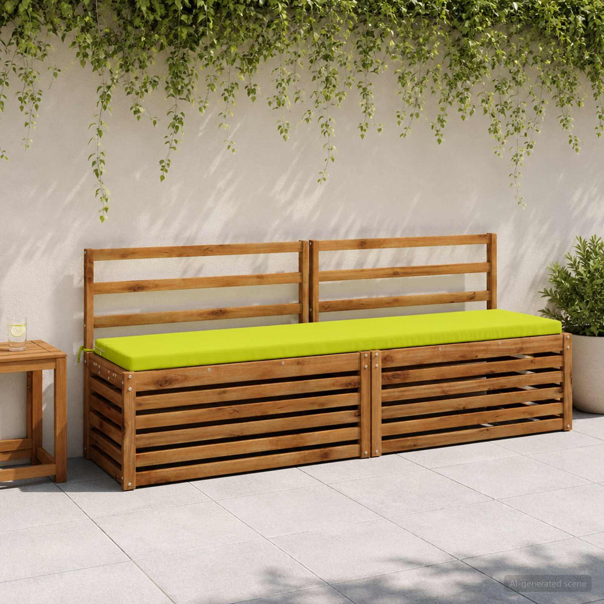 vidaXL Bankkussen SOEST 100% Polyester Helder groen 180 x 40 x 5 cm