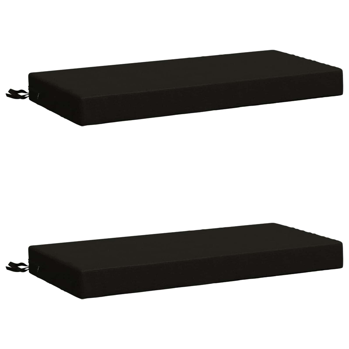 vidaXL 2-delige Bankkussens SOEST 2 st 100% Polyester Zwart