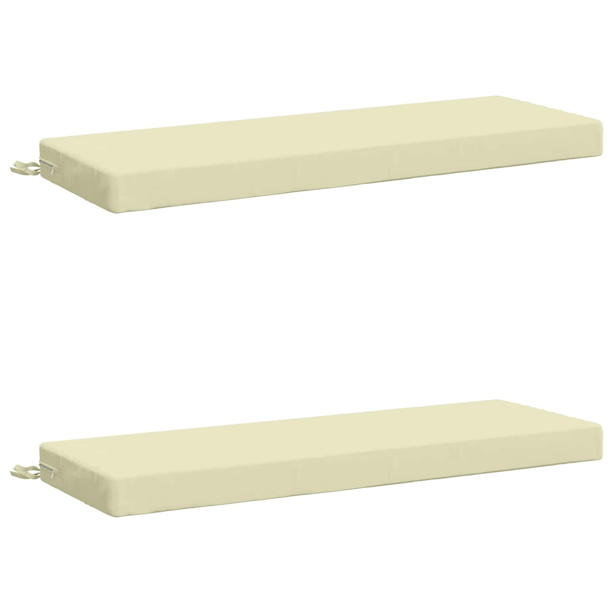 vidaXL 2-delige Bankkussens SOEST 2 st 100% Polyester Crèmekleurig