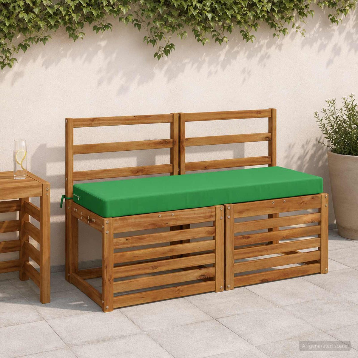 Bankkussen SOEST 100% Polyester Groen 120 x 40 x 8 cm is nu te koop bij PeponiXL, paradijselijk wonen!