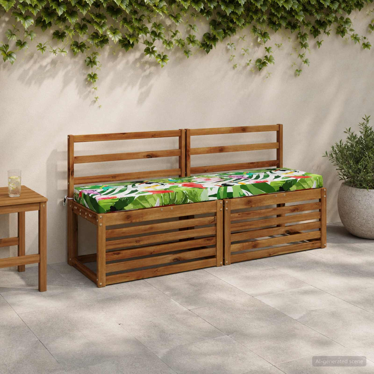 vidaXL Bankkussen SOEST 100% Polyester Meerkleurig 160 x 40 x 8 cm