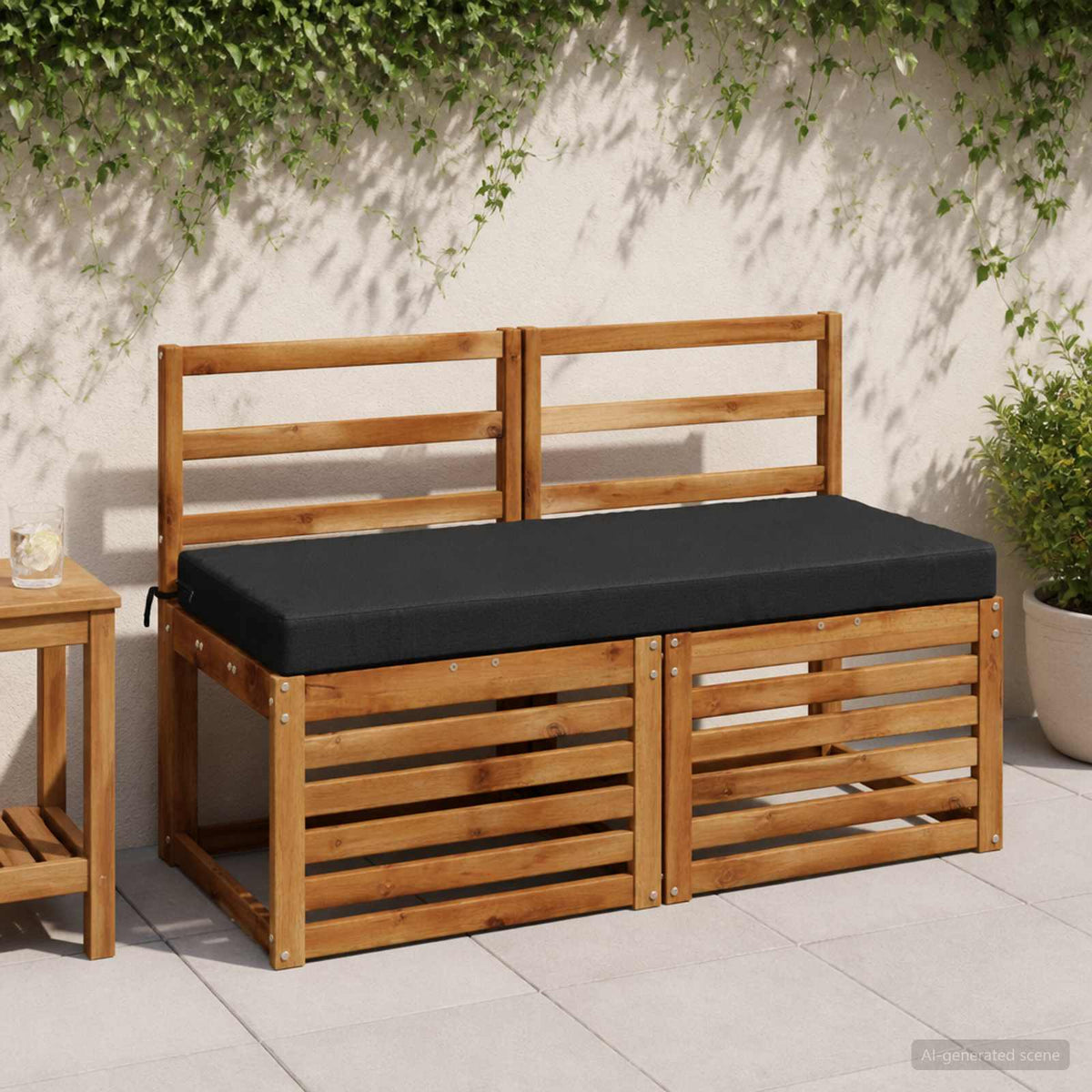 Bankkussen SOEST 100% Polyester Zwart 120 x 50 x 8 cm is nu te koop bij PeponiXL, paradijselijk wonen!