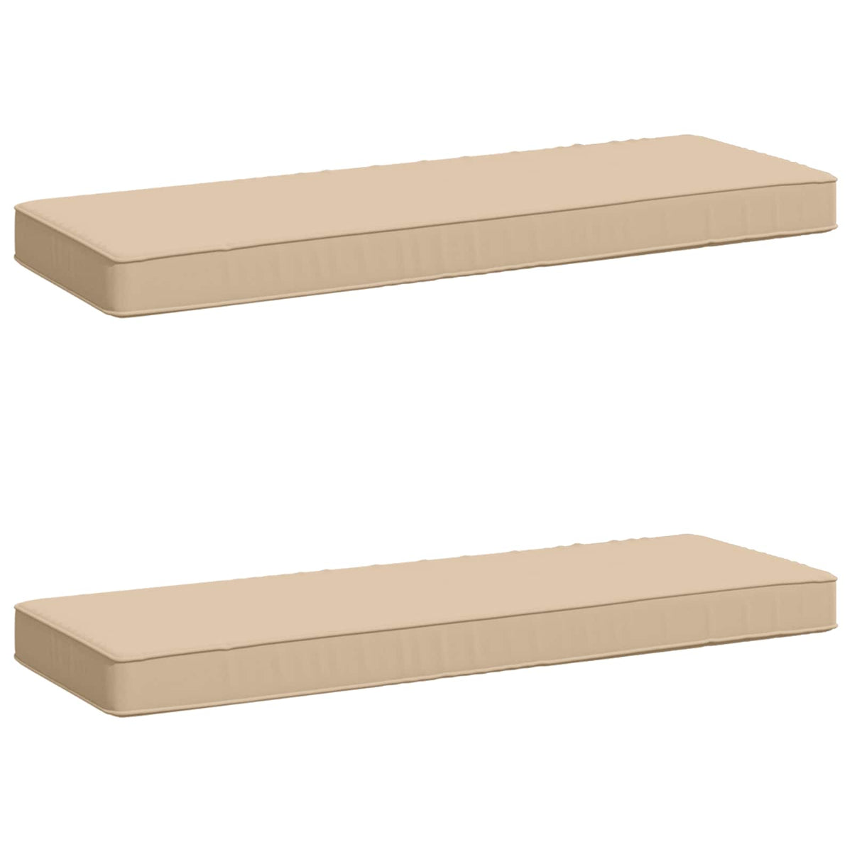 vidaXL 2-delige Bankkussens VUGHT 2 pcs 100% Polyester Crèmekleurig