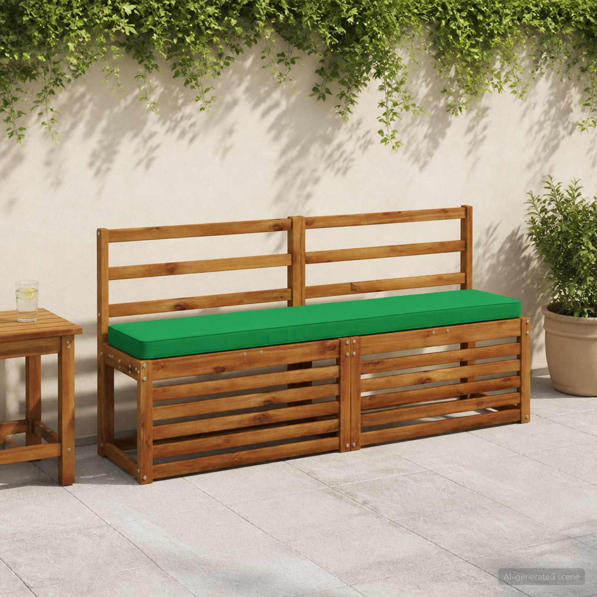 vidaXL 1-delig Bankkussen VUGHT 100% Polyester Groen 160 x 30 x 5 cm