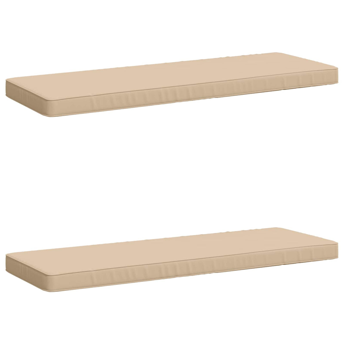 vidaXL 2-delige Bankkussens VUGHT 2 st 100% Polyester Crèmekleurig