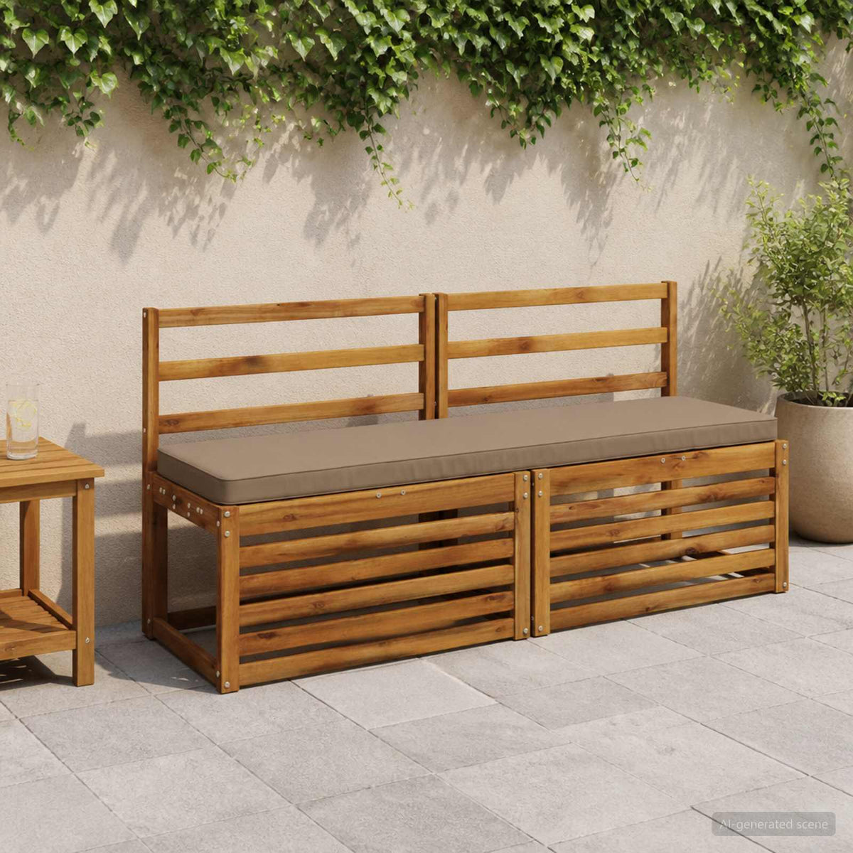 1-delig Bankkussen VUGHT 100% Polyester Taupe 140 x 40 x 5 cm is nu te koop bij PeponiXL, paradijselijk wonen!