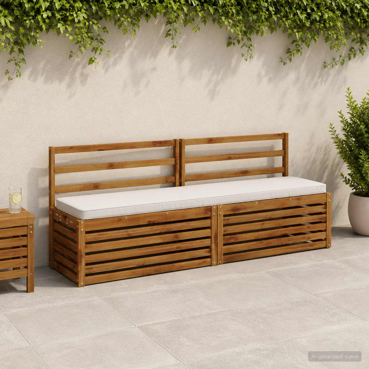 1-delig Bankkussen VUGHT 100% Polyester Wit 180 x 40 x 5 cm is nu te koop bij PeponiXL, paradijselijk wonen!