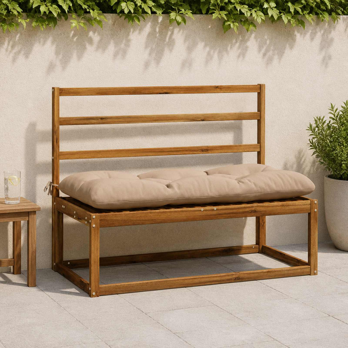 Bankkussen VIANEN 100% Polyester Zand 130 x 50 x 12 cm is nu te koop bij PeponiXL, paradijselijk wonen!