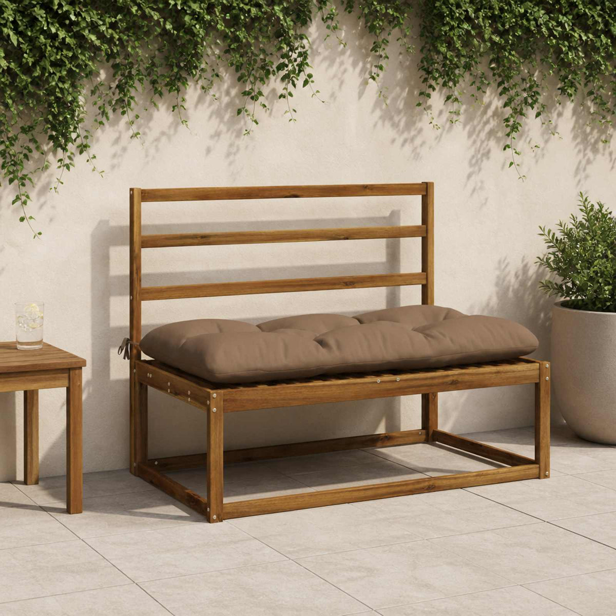 Bankkussen VIANEN 100% Polyester Taupe 100 x 60 x 12 cm is nu te koop bij PeponiXL, paradijselijk wonen!