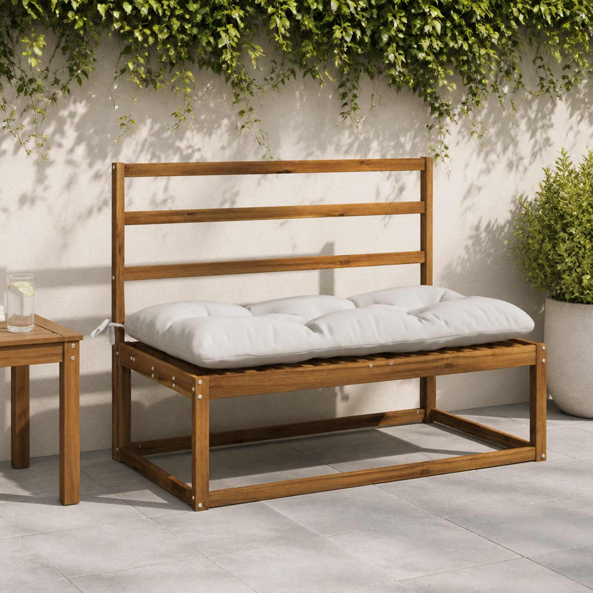 2-delige Bankkussens VIANEN 100% Polyester Wit 100 x 60 x 12 cm is nu te koop bij PeponiXL, paradijselijk wonen!