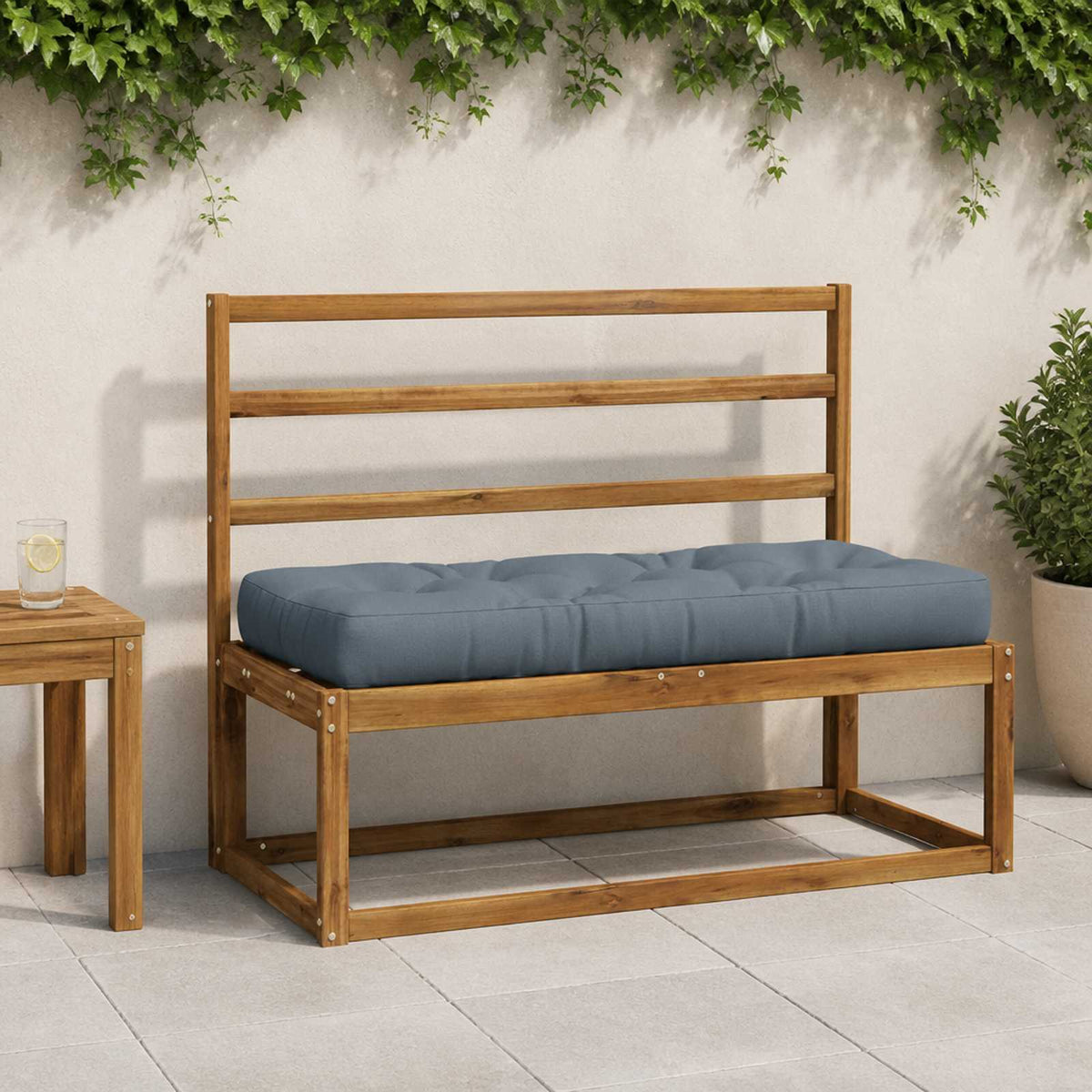 Pallet Zitkussen VIANEN 100% Polyester Blauw 120 x 50 x 12 cm is nu te koop bij PeponiXL, paradijselijk wonen!