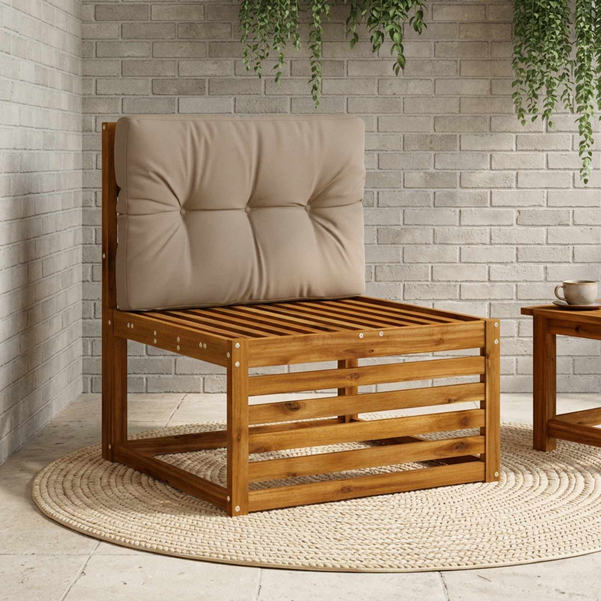 Pallet Rugkussen VIANEN 100% Polyester Taupe 70 x 40 x 12 cm is nu te koop bij PeponiXL, paradijselijk wonen!