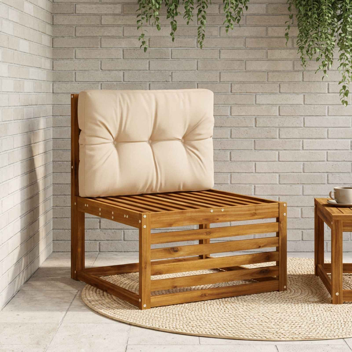 Pallet Rugkussen VIANEN 100% Polyester Zand 70 x 50 x 12 cm is nu te koop bij PeponiXL, paradijselijk wonen!
