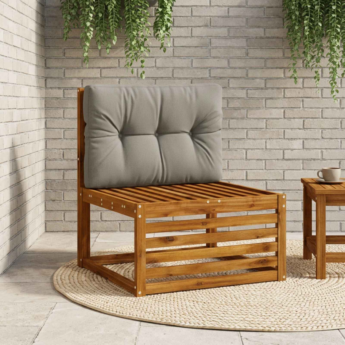 Pallet Rugkussen VIANEN 100% Polyester Grijs 70 x 60 x 12 cm is nu te koop bij PeponiXL, paradijselijk wonen!