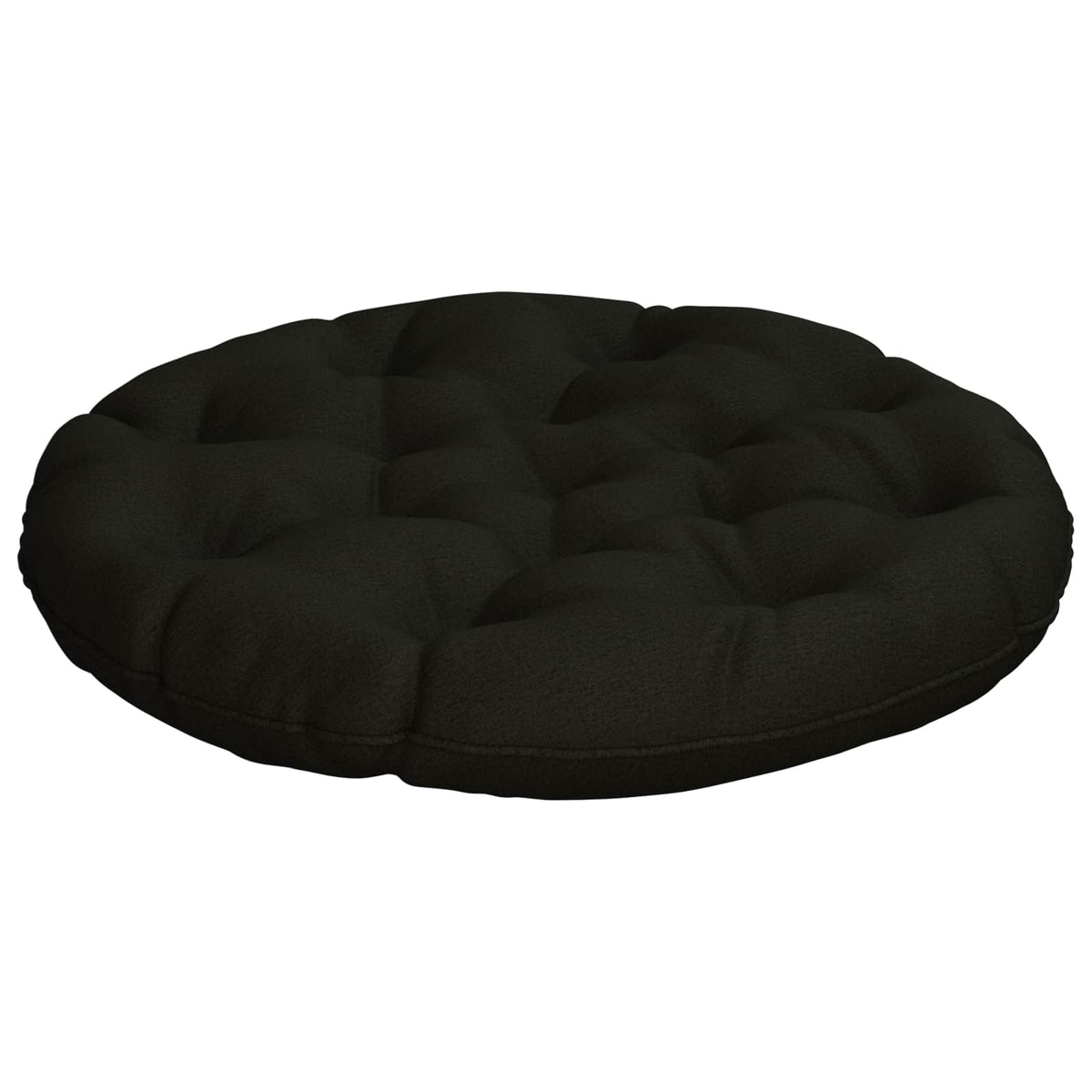 vidaXL Hangstoel Kussen VIANEN 100% Polyester Zwart Ø 80 x 12 cm