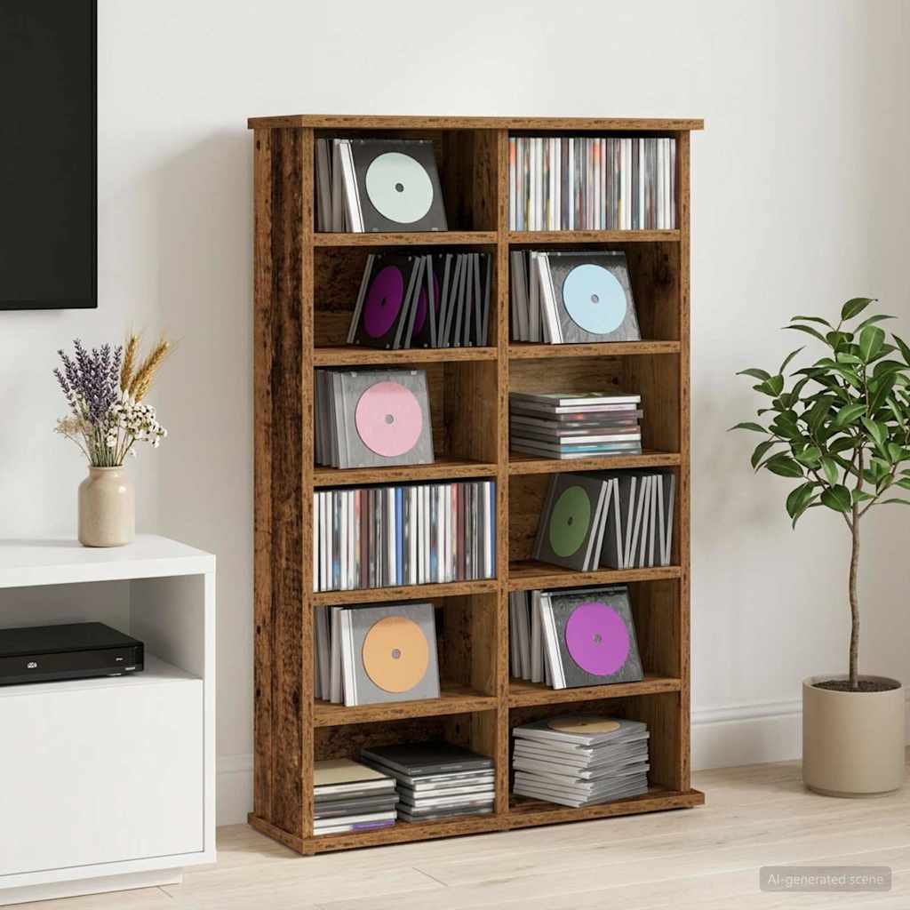 CD Kast Oud hout 60 x 17 x 92 cm Bewerkt hout is nu te koop bij PeponiXL, paradijselijk wonen!