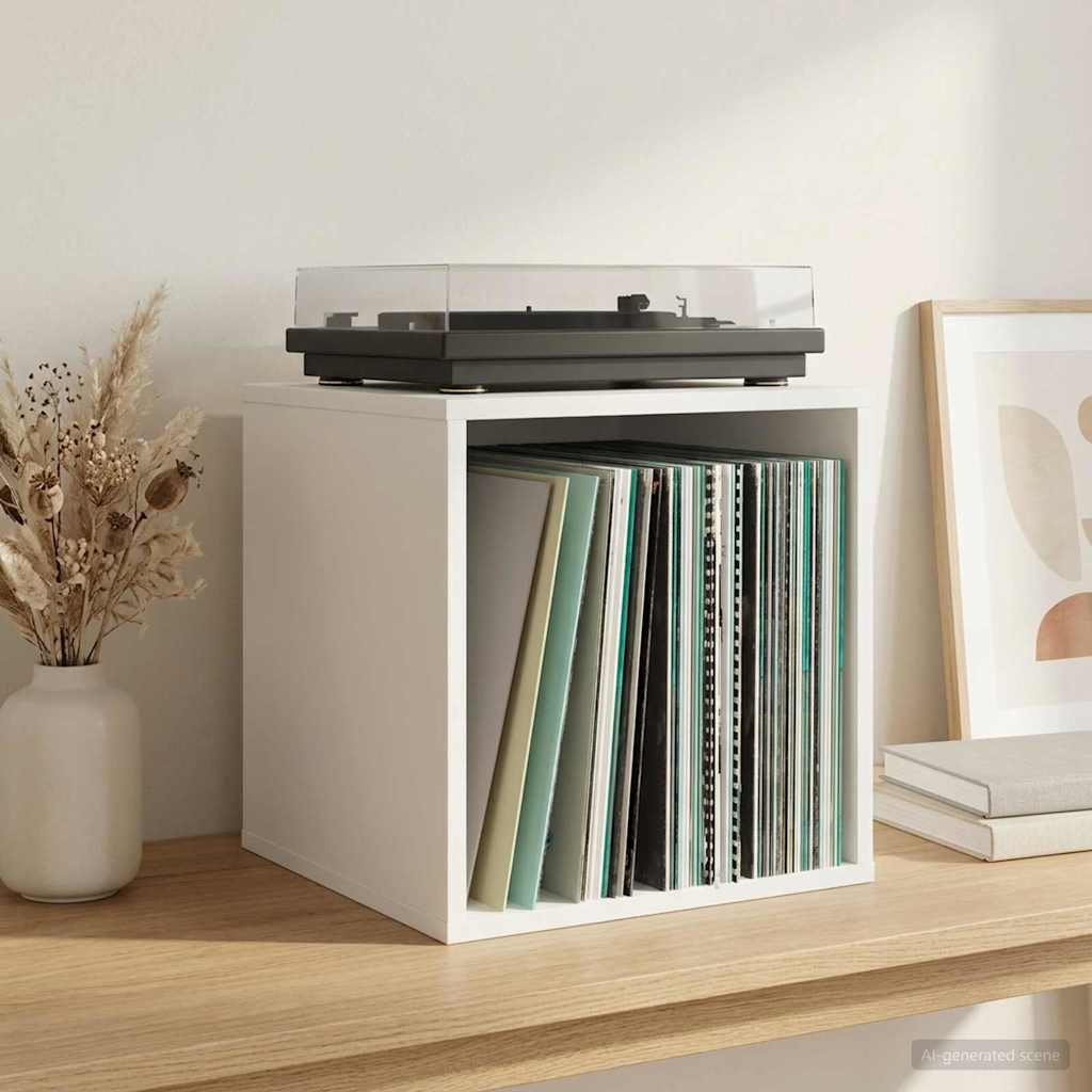 Vinyl Album Doos 2 st Wit 37 x 36,5 x 38 cm Bewerkt hout is nu te koop bij PeponiXL, paradijselijk wonen!