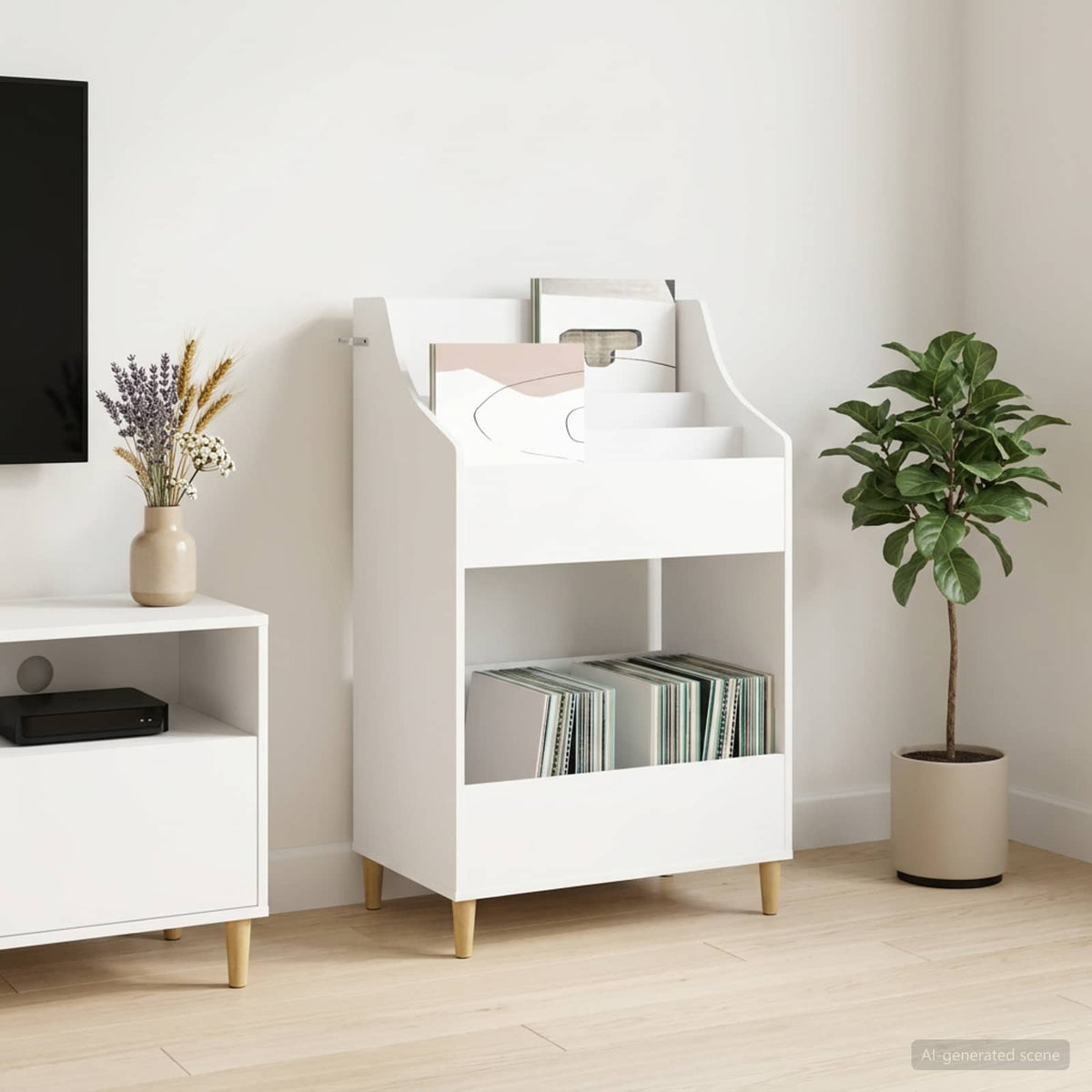 Mediaschappen Wit 70,5 x 46 x 112 cm Bewerkt hout is nu te koop bij PeponiXL, paradijselijk wonen!