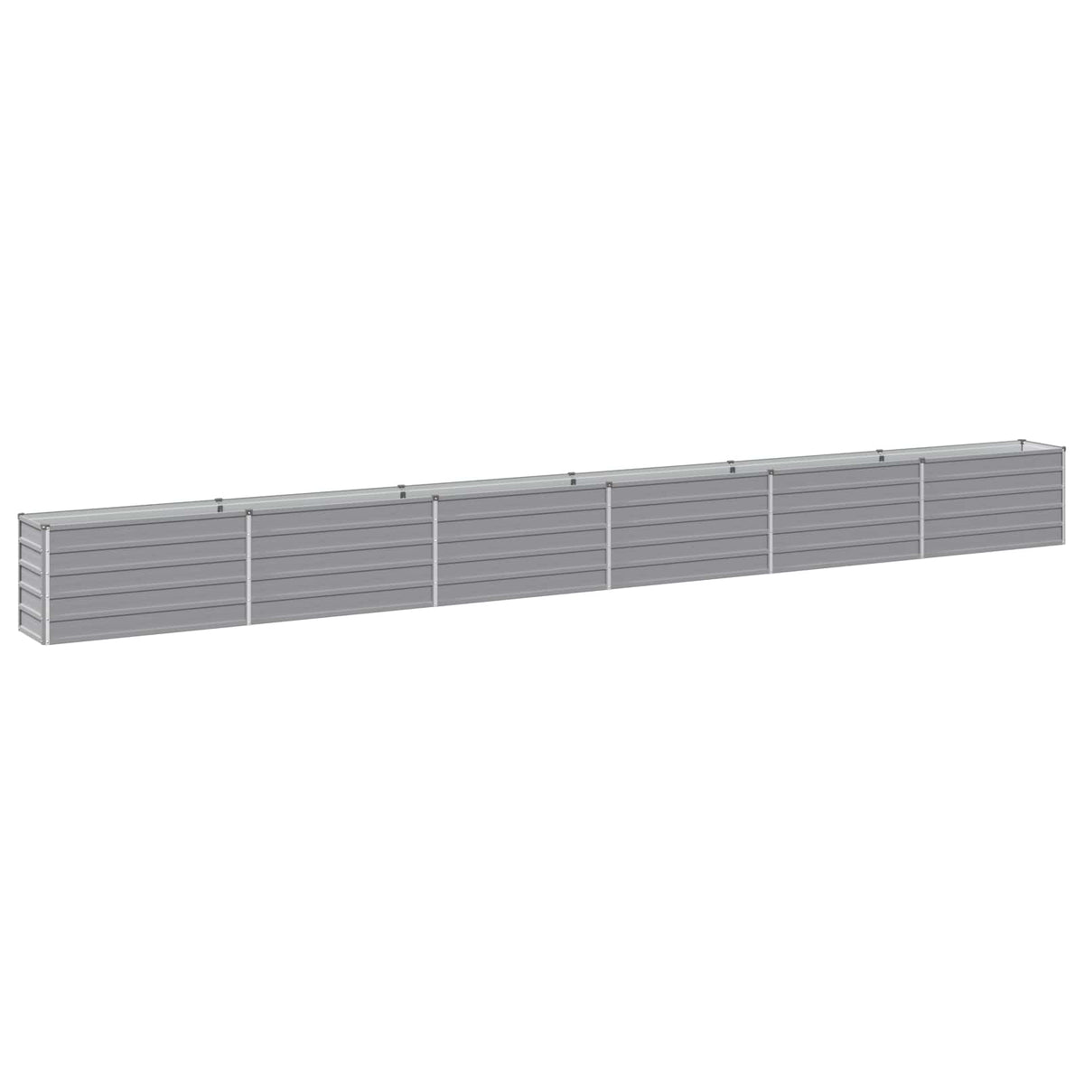 vidaXL Verhoogd Tuinbed Grijs 600 x 40 x 55 cm koudgewalst staal