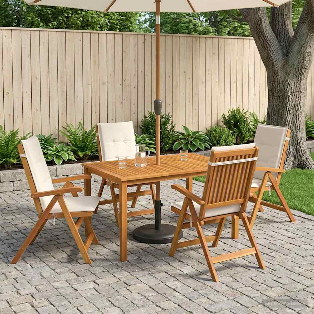 5-delige tuin eetset Naturel Massief Acaciahout is nu te koop bij PeponiXL, paradijselijk wonen!